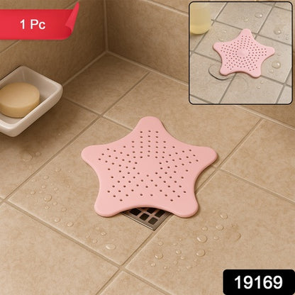 Baby Pink Silicone Star Shaped Sink Filter Bathroom Hair Catcher Drain Strainers For Basin - Zidbik