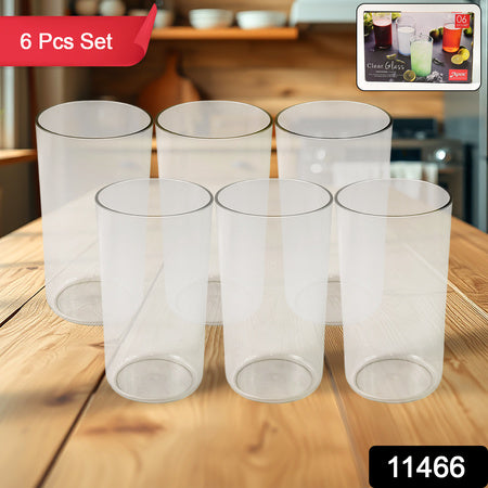 Apex Clear Plastic Tumbler  Glass Set  6-piece Unbreakable - Zidbik