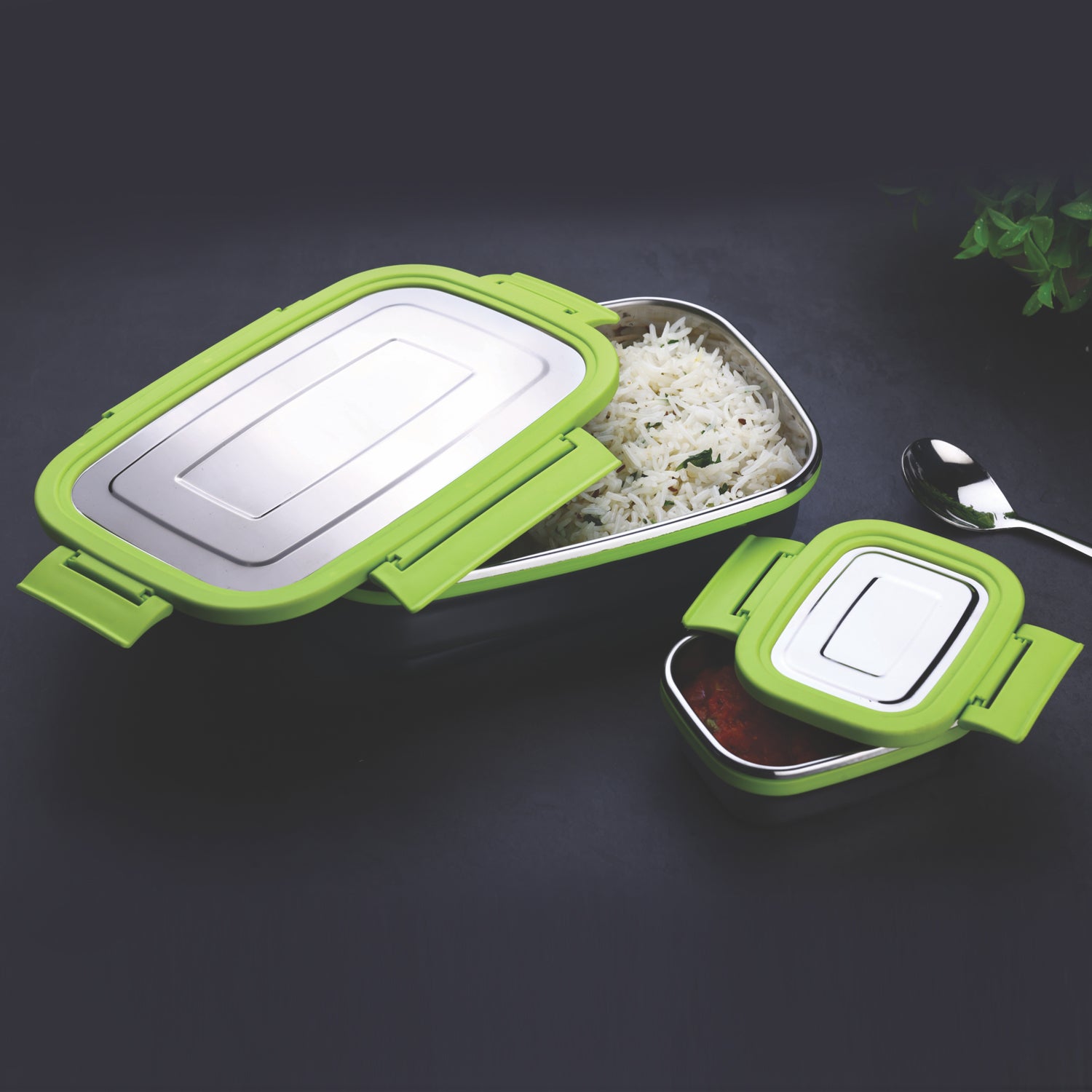 8131 Stainless Steel Lunch Pack For Office  School Use - Zidbik