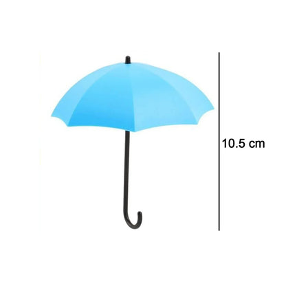 9063 Multipurpose Umbrella Key Hat Holder Wall Hanging Hook Multicolor - Zidbik