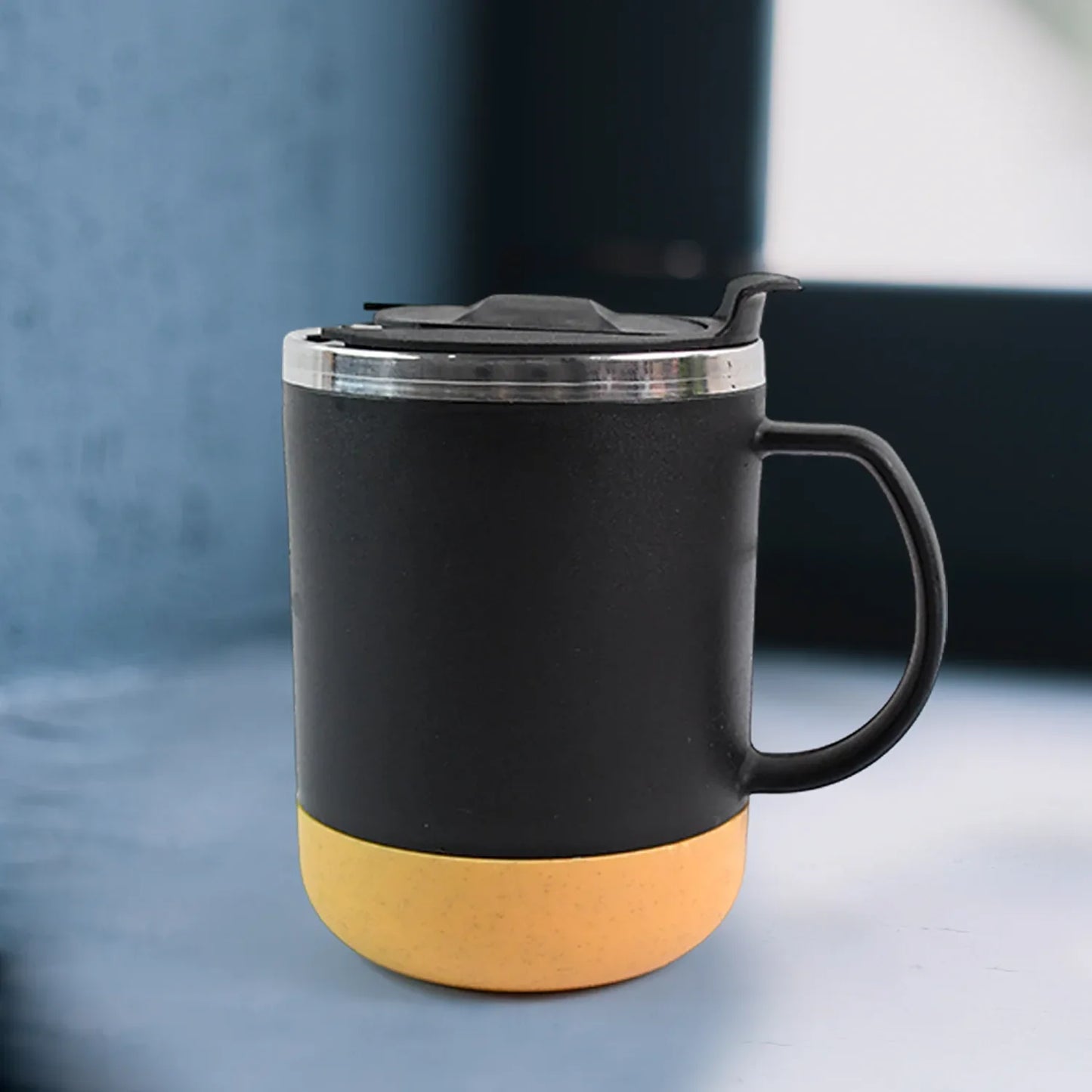 Insulated Coffee Mug With Spill-proof Lid (Approx 350ml  1 Pc) - Zidbik