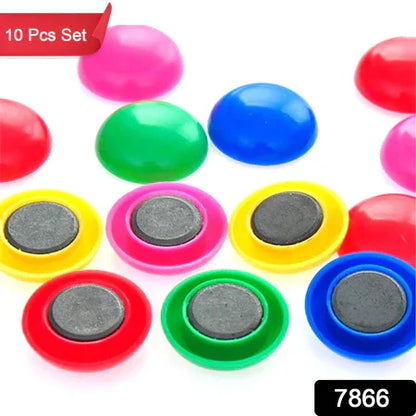 7866 Magnet Button Durable Magnetic Button Children Experiment Magnet Set Magnet Toy Sets Round Shaped Magnet Set ( Set Of 10 ) - Zidbik