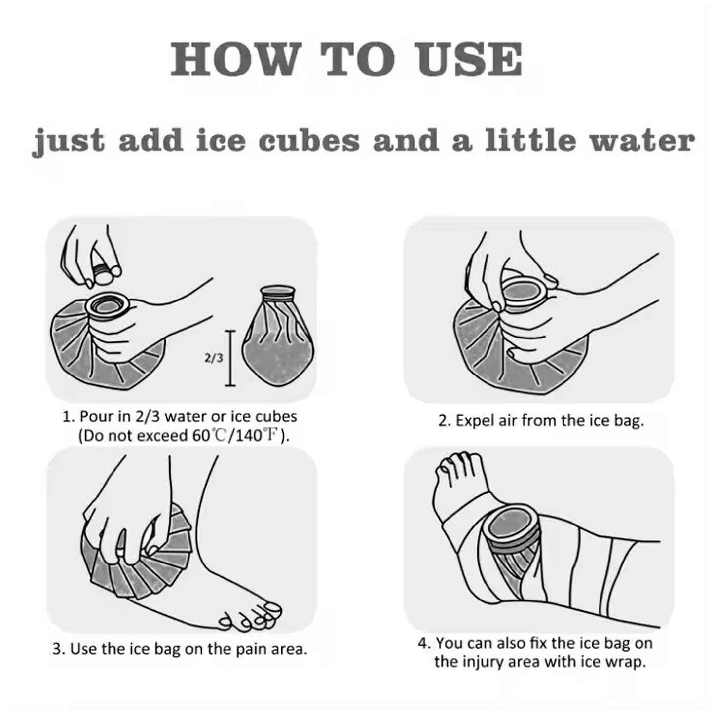 12984 Painreliever Ice Bag Used To Overcome Joints Pain In Body (16cm) - Zidbik