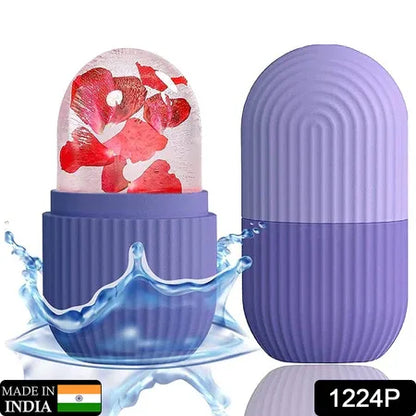 1224p Beauty Ice Roller For Face Massager Eye Reusable Face Rollers Facial Roller ( Purple Color) - Zidbik