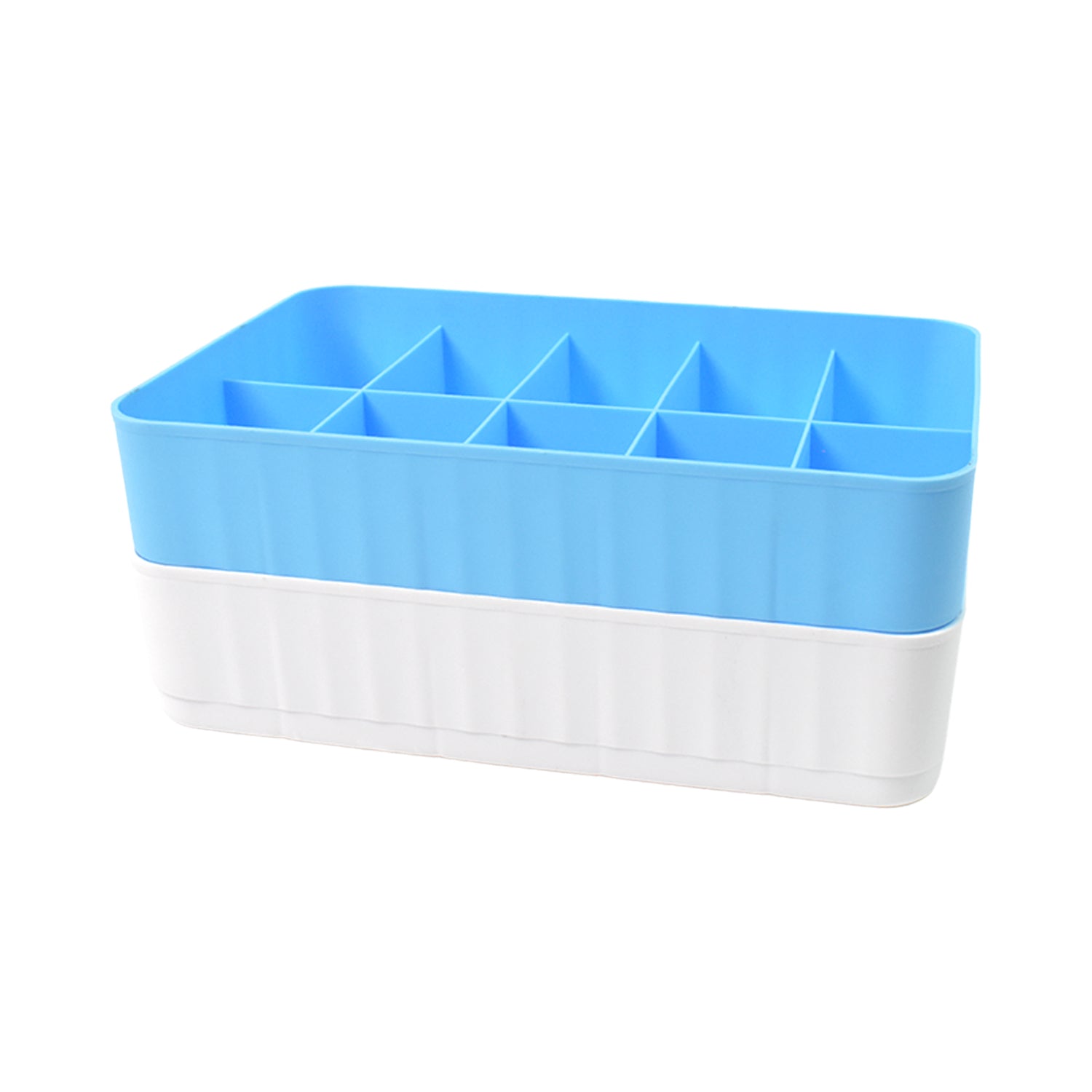 Multi-function Desktop Drawer Storage Box 10 Grid Underwear Socks Box (2 Pc Set) - Zidbik