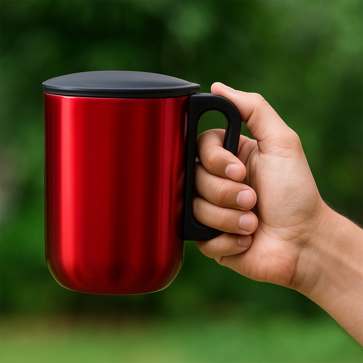 Stainless Steel Metallic Coffee Mug Approx 300ml (1 Pc) - Zidbik