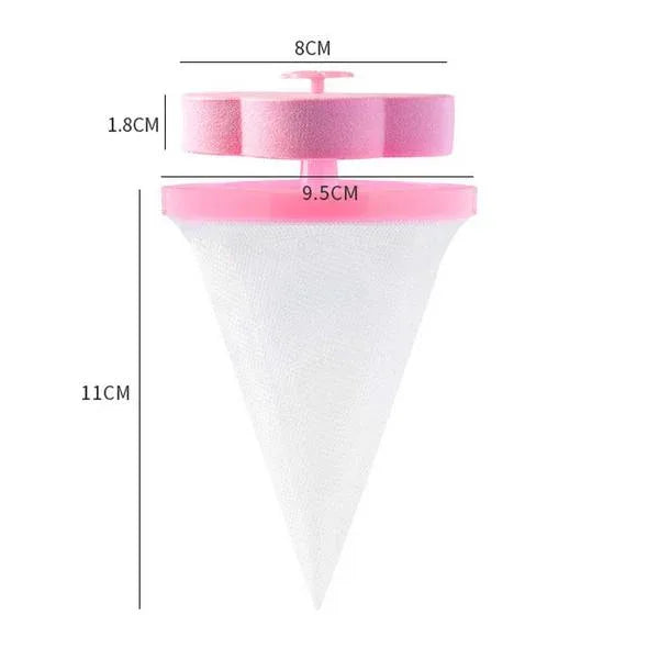 1446 Washing Machine Floating Filter Lint Mesh Bag Net Pouch Hairlint Catcher - Zidbik