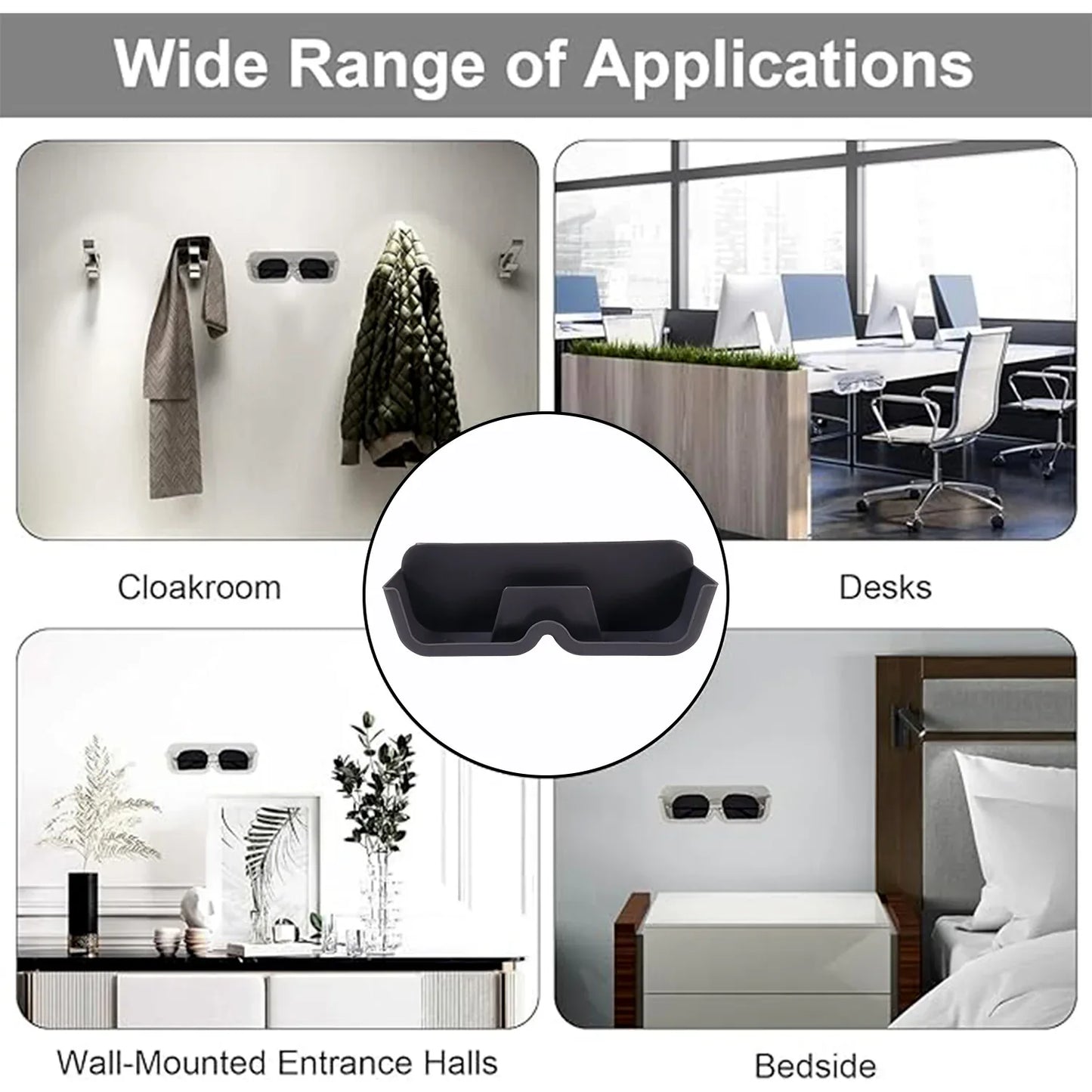 Wall Mounted Sunglasses Holder (Mixcolor 1 Pc) - Zidbik