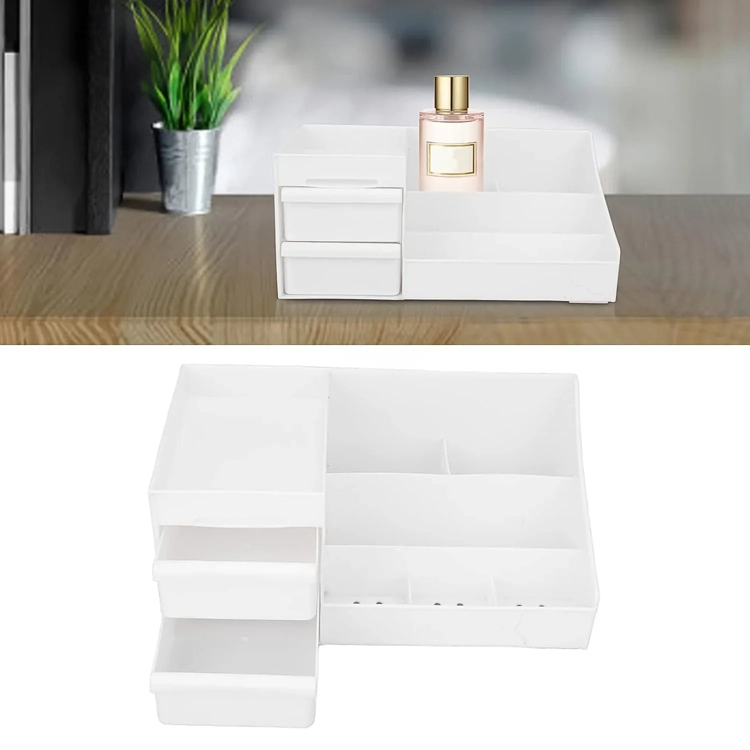 Large Capacity Desktop Cosmetic Storage Box (1 Pc Mix Color) - Zidbik