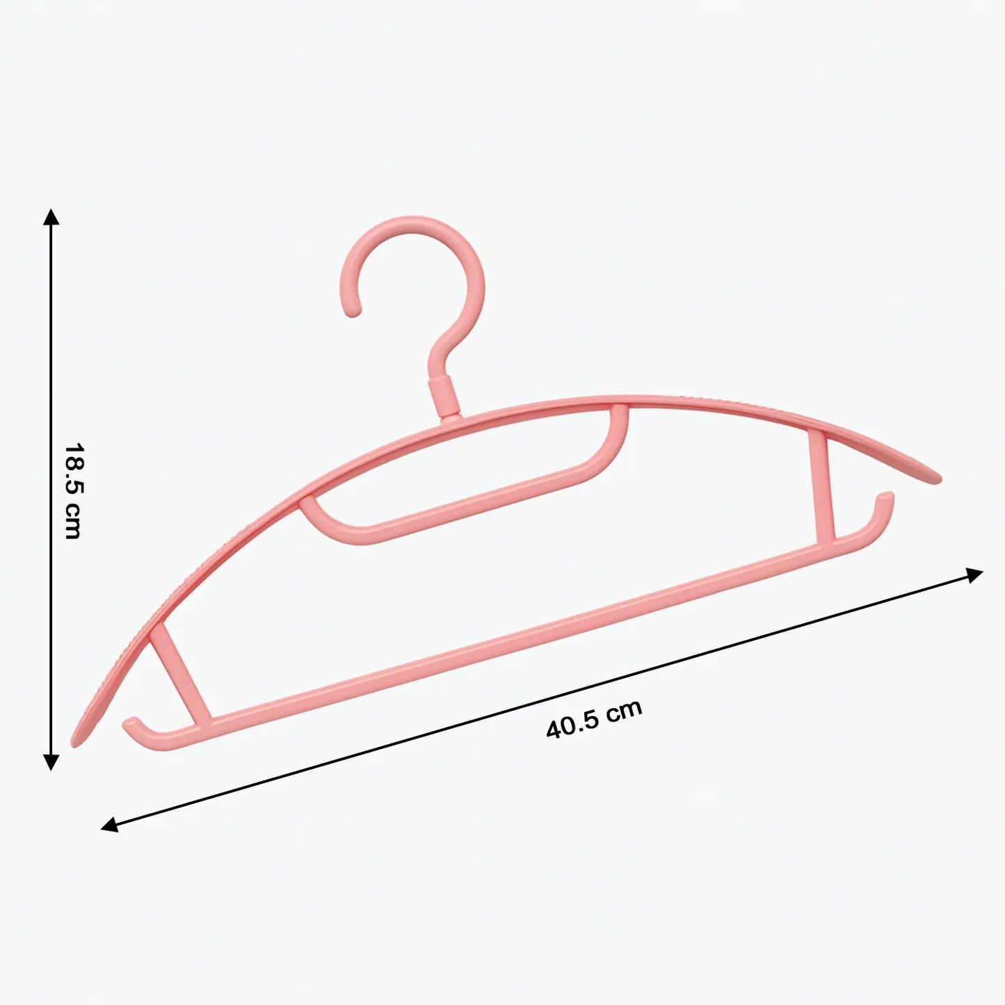 Ganesh Set Of 6 Durable Plastic Cloth Hangers - Zidbik