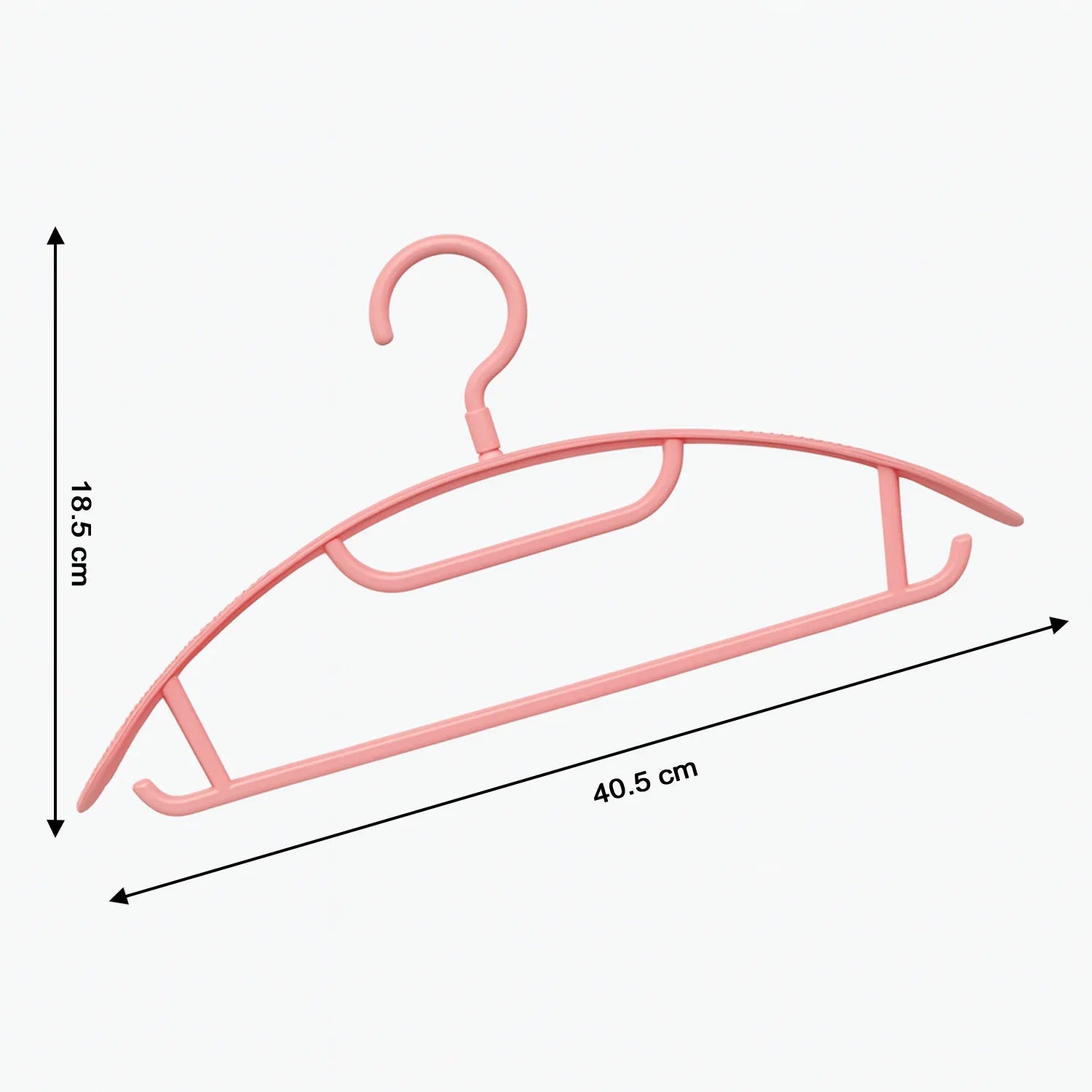 Ganesh Set Of 6 Durable Plastic Cloth Hangers - Zidbik