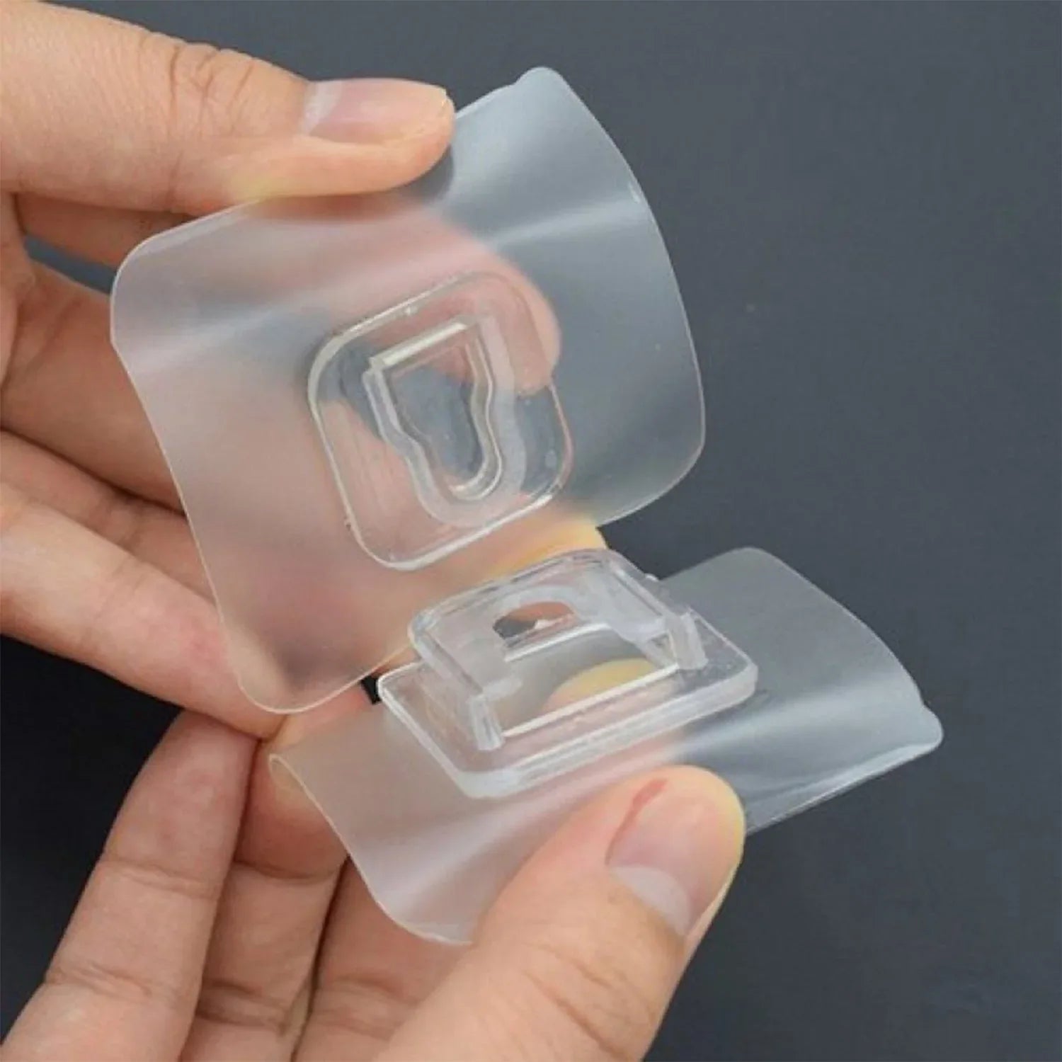 7433 Transparent Adhesive Male Hook Used For Hanging Various Types Of Items (1pc) - Zidbik