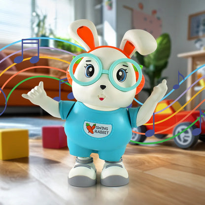 Swing Rabbit Musical Dancing Toy Interactive Bunny With Lights Sounds (1 Pc Battery Not Included) - Zidbik