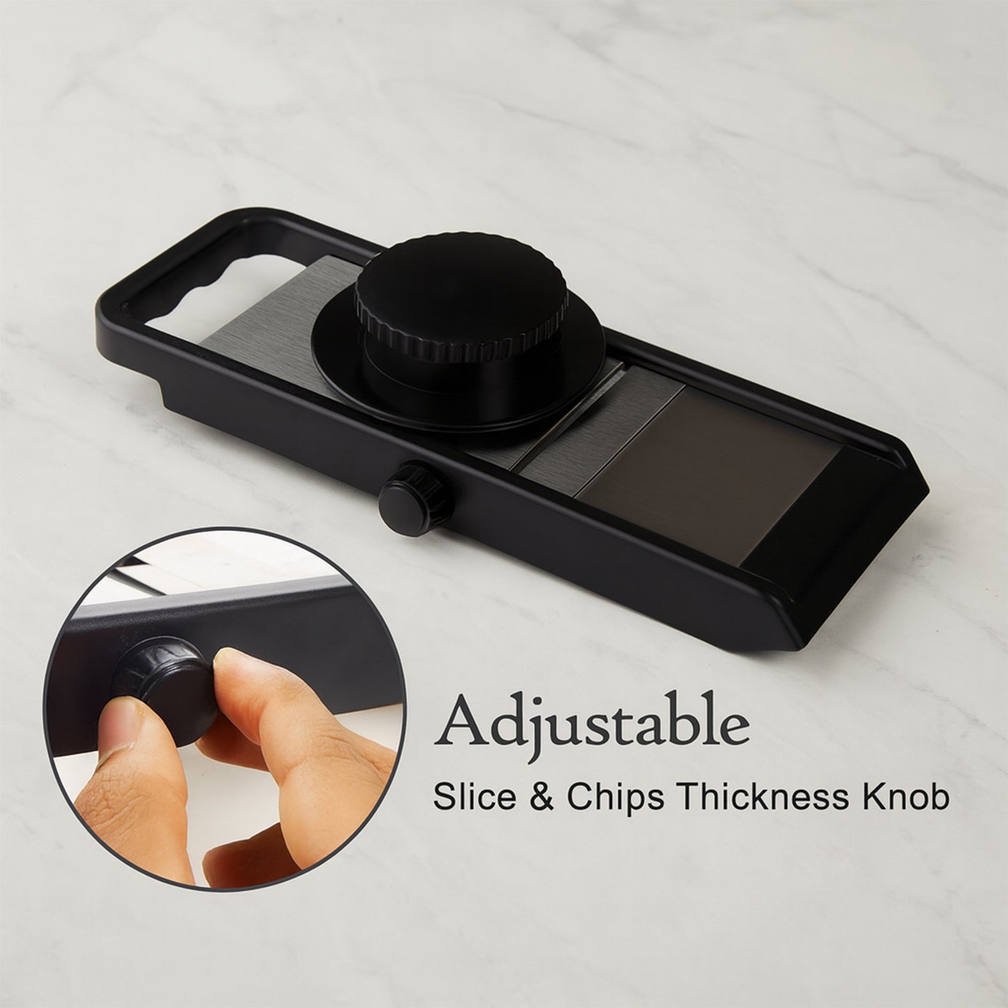 Premium Adjustable Vegetable  Fruit Slicer With Sharp Stainless Steel Blade - Zidbik