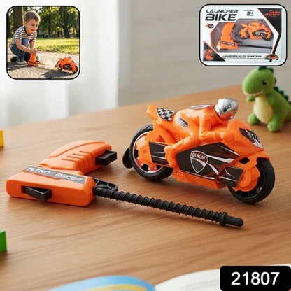 Launcher Bike Racing Toy For Kids With Manual Pull Launcher - Zidbik