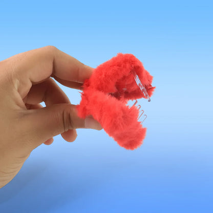 Small Hair Claw Clips Plastic Fluffy Hair Claw Hair Hair Accessories (12 Pcs Set) - Zidbik
