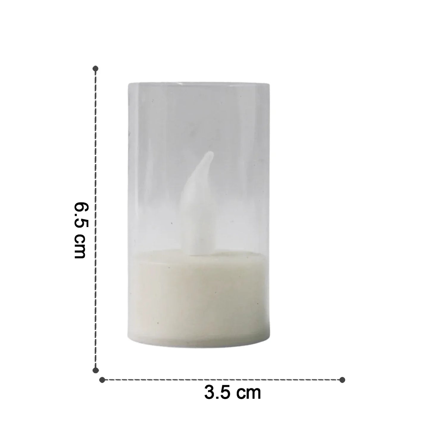 Flameless Candles With Transparent Plastic Covers Set Of 24 Pcs Led - Zidbik