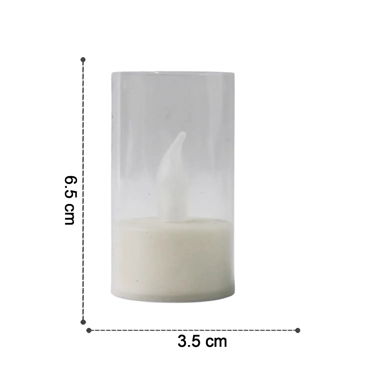 Flameless Candles With Transparent Plastic Covers Set Of 24 Pcs Led - Zidbik