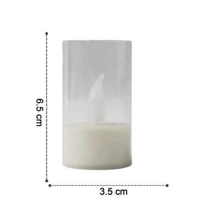 Flameless Candles With Transparent Plastic Covers Set Of 24 Pcs Led - Zidbik
