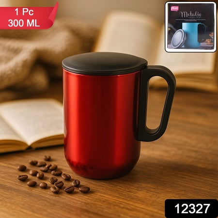 Stainless Steel Metallic Coffee Mug Approx 300ml (1 Pc) - Zidbik