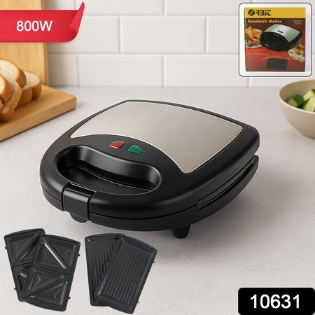 Orbit Sandwich Maker With Interchangeable Plates (800w  1 Pc) - Zidbik