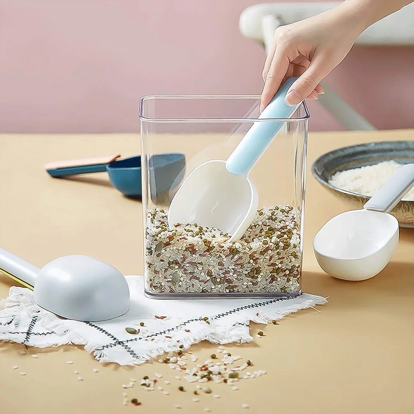 Large Plastic Measuring Spoons Flour Scoops For Home Kitchen (1 Pc) - Zidbik