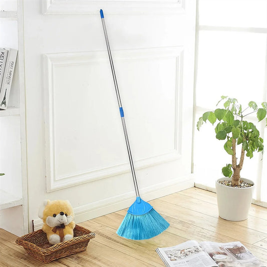 4699 Broom With Long Stainless Steel Rod And Extendable Cobweb Cleaner Stick - Zidbik