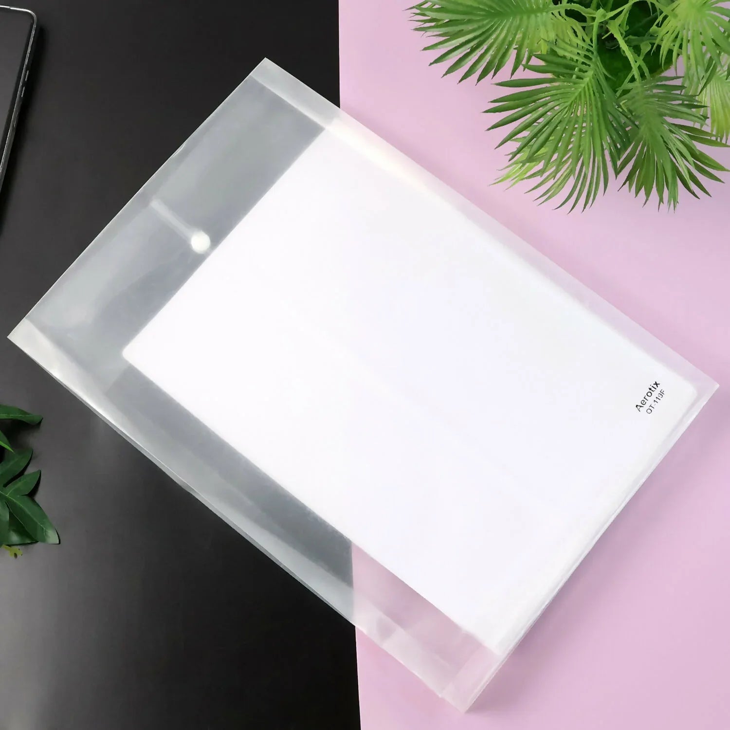 Mix Design Transparent Document Folder A4 Size Clear File Protector (1 Pc) - Zidbik