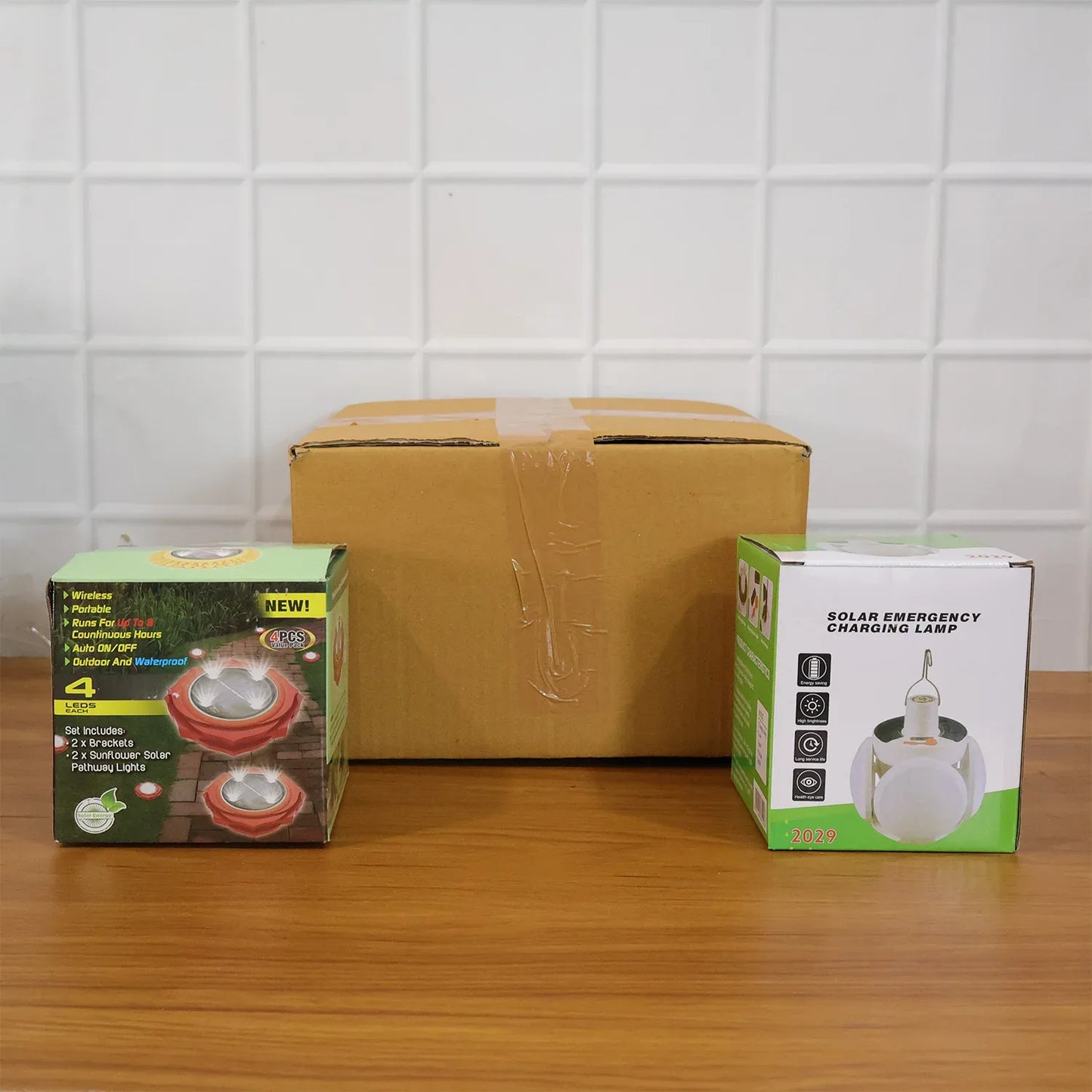 Solar Garden Decorative Led Ground Lights (2 Pc Set) - Zidbik