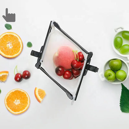 Reusable Silicone Food Storage Bag Set Leakproof Lock Reusable Flat Bottom Freezer Bags Sandwich Bags Silicone Food Grade Kids Snack Bags Bpa Free Microwave Dishwasher Safe (1 Pc) - Zidbik