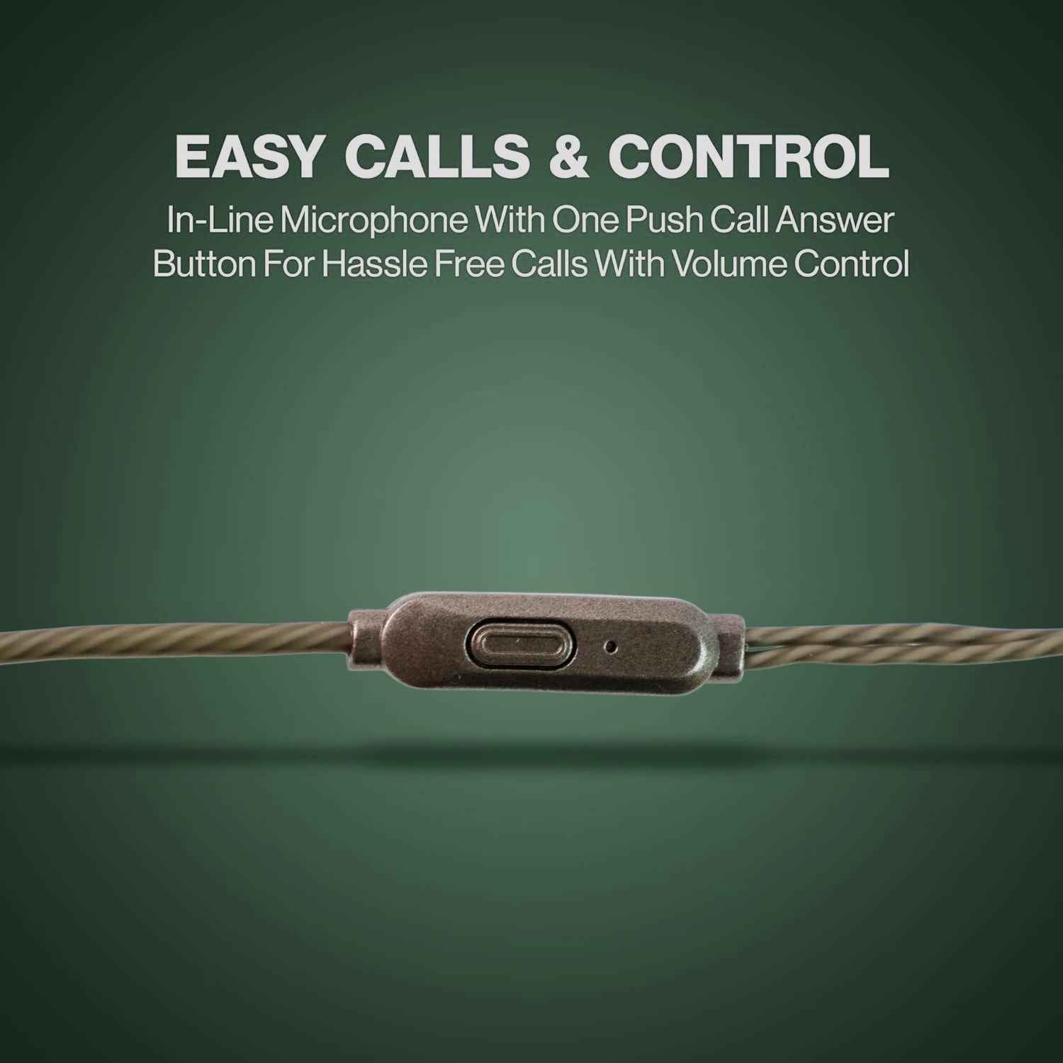 Premium Wired Earphones With Mic - (1 Pc)