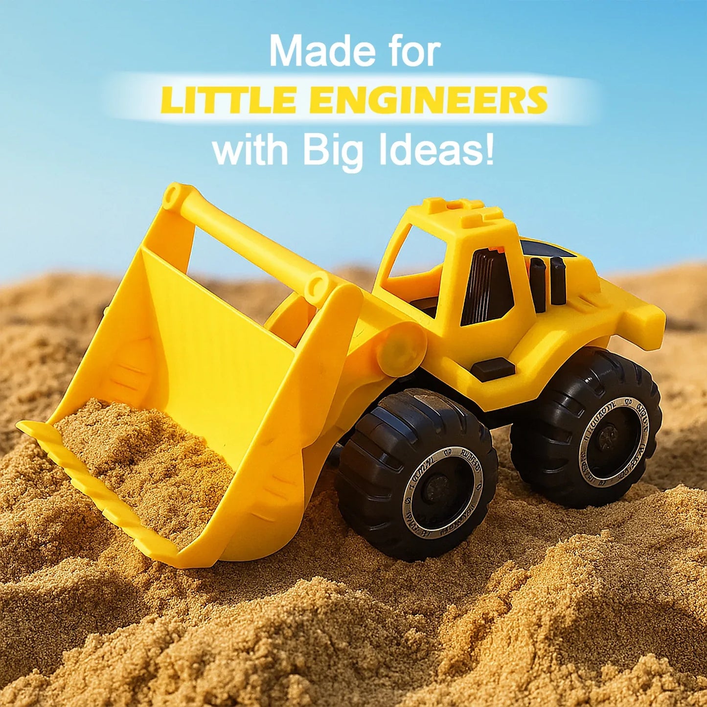 Funwoods Friction-powered Front Loader Bulldozer Toy - (1 Pc) - Zidbik