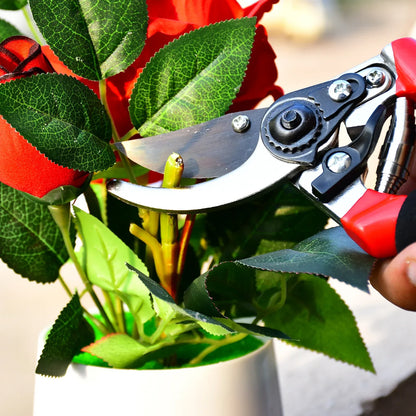 9082 21cm Red Garden Shears Sharp Cutter Pruners Scissor Pruner. - Zidbik