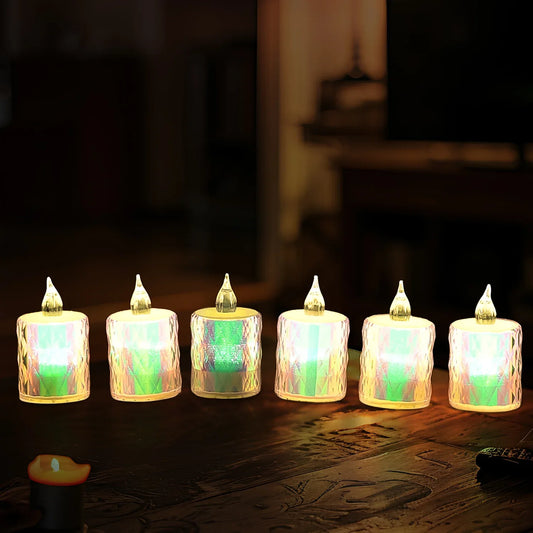 24 Pc Flameless And Smokeless Decorative Melting Candles Led Tea Light Candle Flickering Electronic Candle - Zidbik