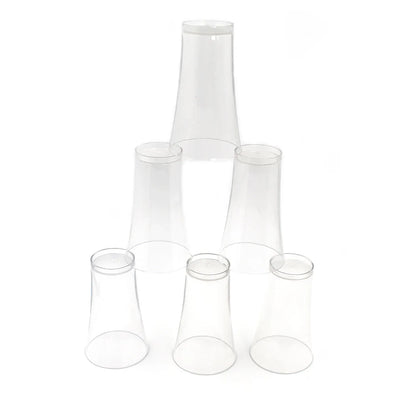 2849 Drinking Glass Juice Glass Water Glass Set Of 6 Transparent Glass - Zidbik