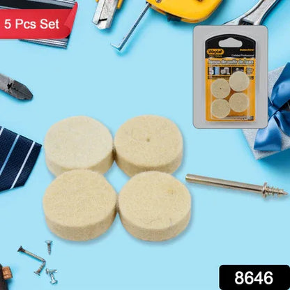 Rotary Tool Accessory Wool Felt Polishing Pad Felt (5 Pcs Set) - Zidbik