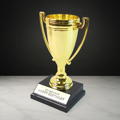 Golden Birthday Trophy You Are Great Happy Birthday Plastic Award With Base - Zidbik