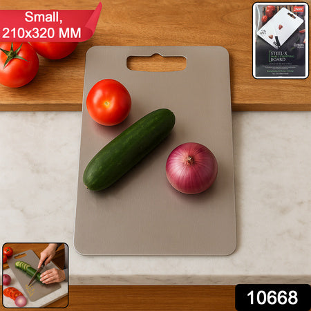 Apex Stainless Steel Multipurpose Small Chopping Cutting Board (210x320mm  1 Pc) - Zidbik