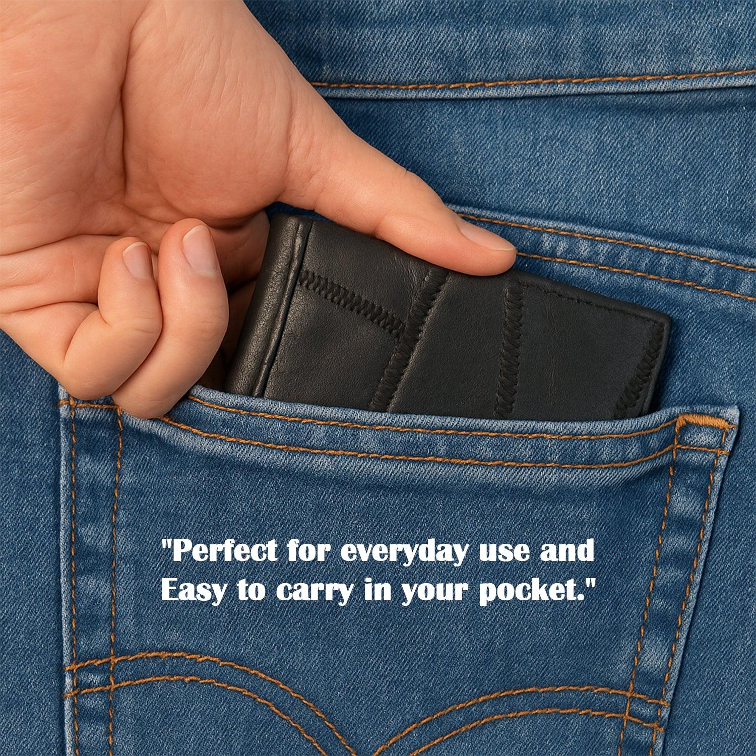 Premium Genuine Bi-fold Wallet (1 Pc) - Zidbik