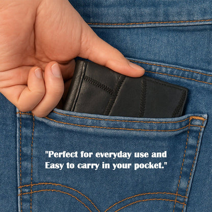 Premium Genuine Bi-fold Wallet (1 Pc) - Zidbik