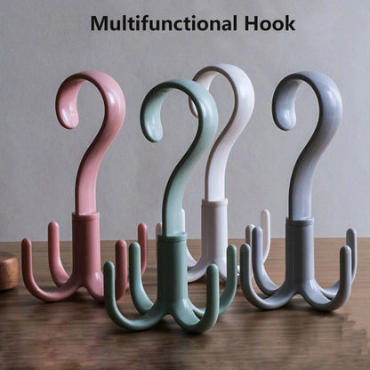 1714 4-claw Multi-function 360 Degree Rotatable Purse Rack Handbag Hanger Hook - Zidbik