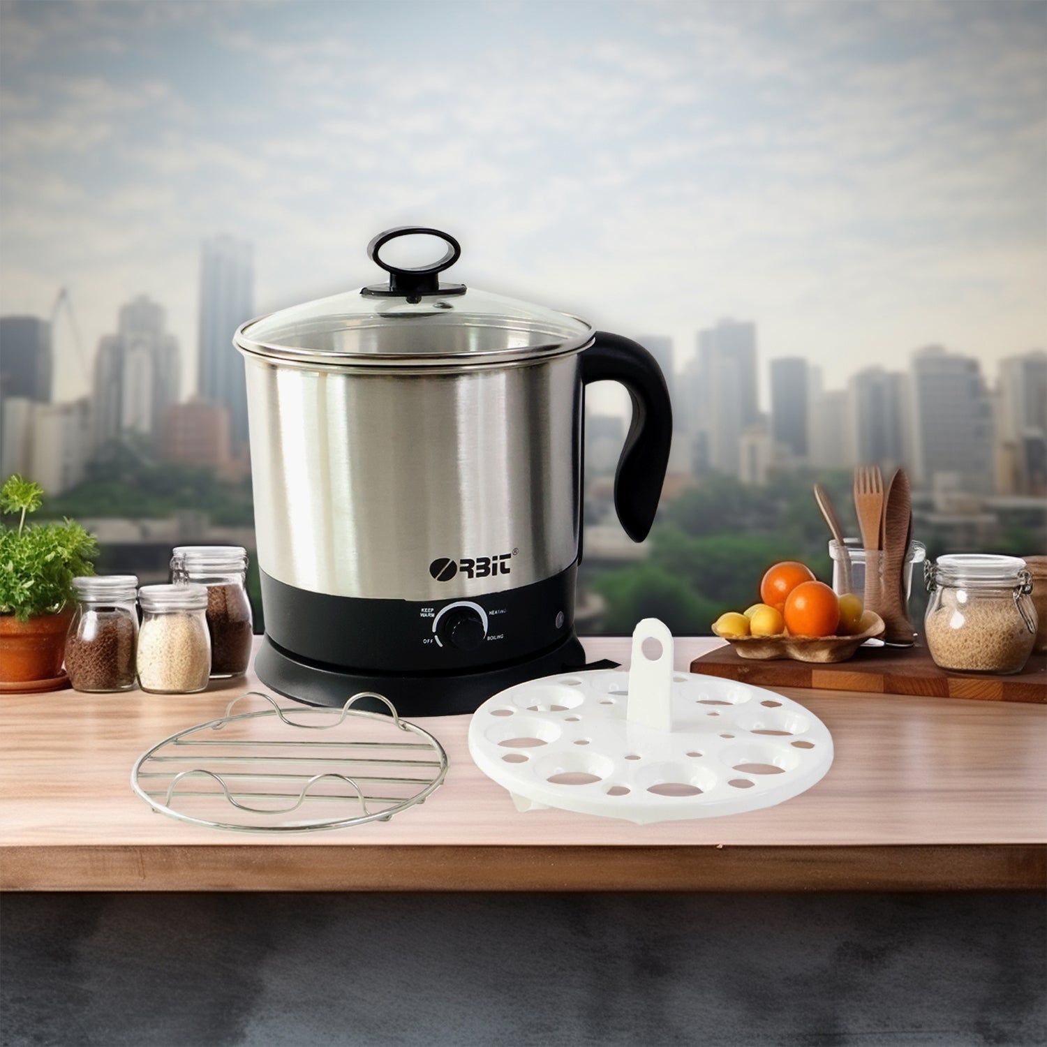 Orbit Electric Idli Cooker And Steamer - 650w - Zidbik