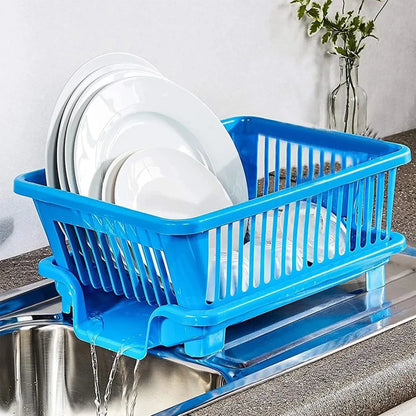 0658 Plastic Sink Dish Drainer Drying Rack (With Brown Box) - Zidbik