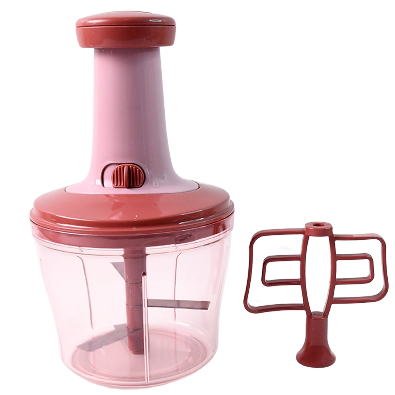 Apex  Quba Push Chopper With Stainless Steel Blades (1000ml) - Zidbik