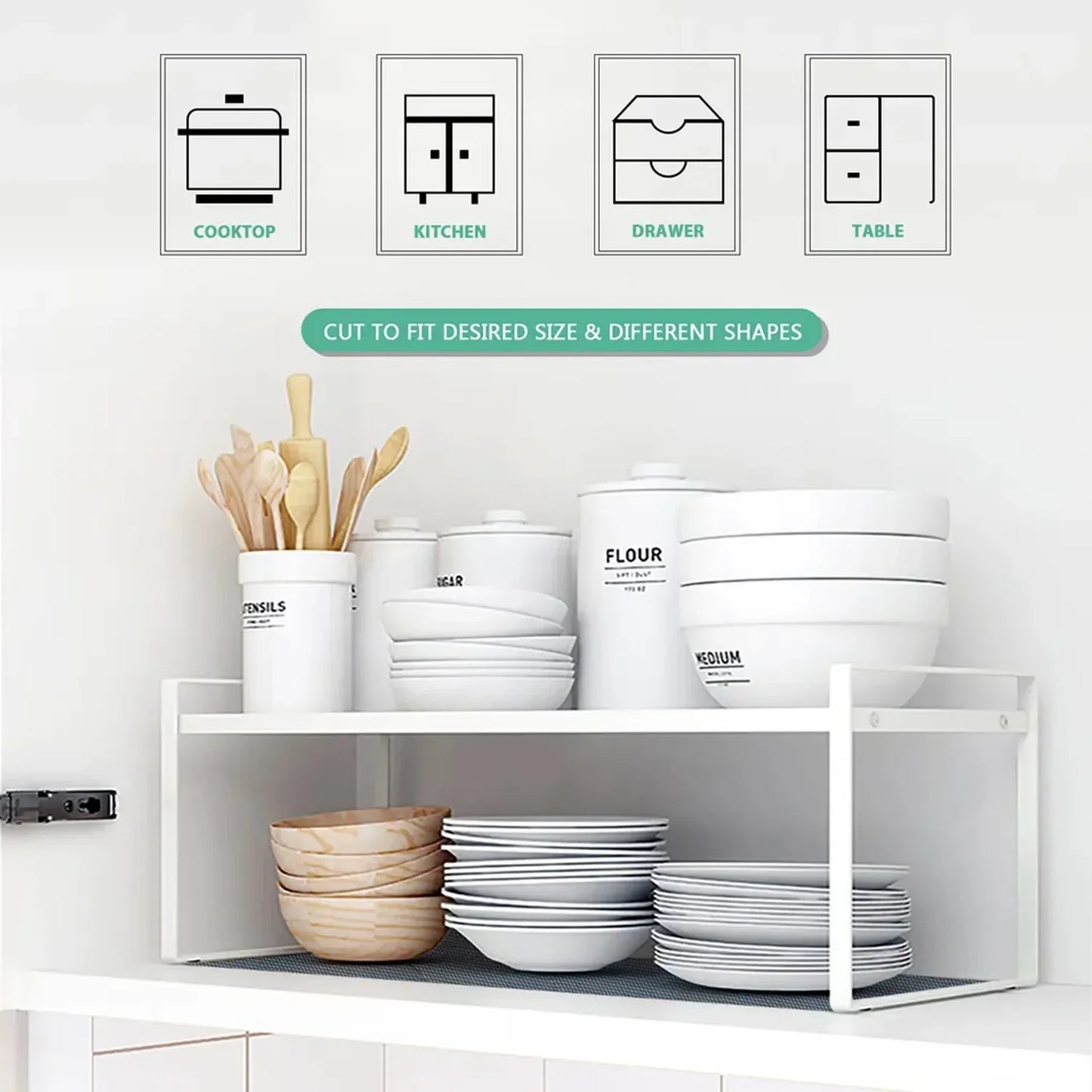 5861 Multipurpose Anti-slip Bathroom Kitchen Cabinet Drawer Shelf Mat Liner Sheets Roll Fridge Mat Table Mat Anti-slip Super Strong Placement Mat For Fridge Bathroom Kitchen Drawer Shelf Liner (45cmx1.25m) - Zidbik