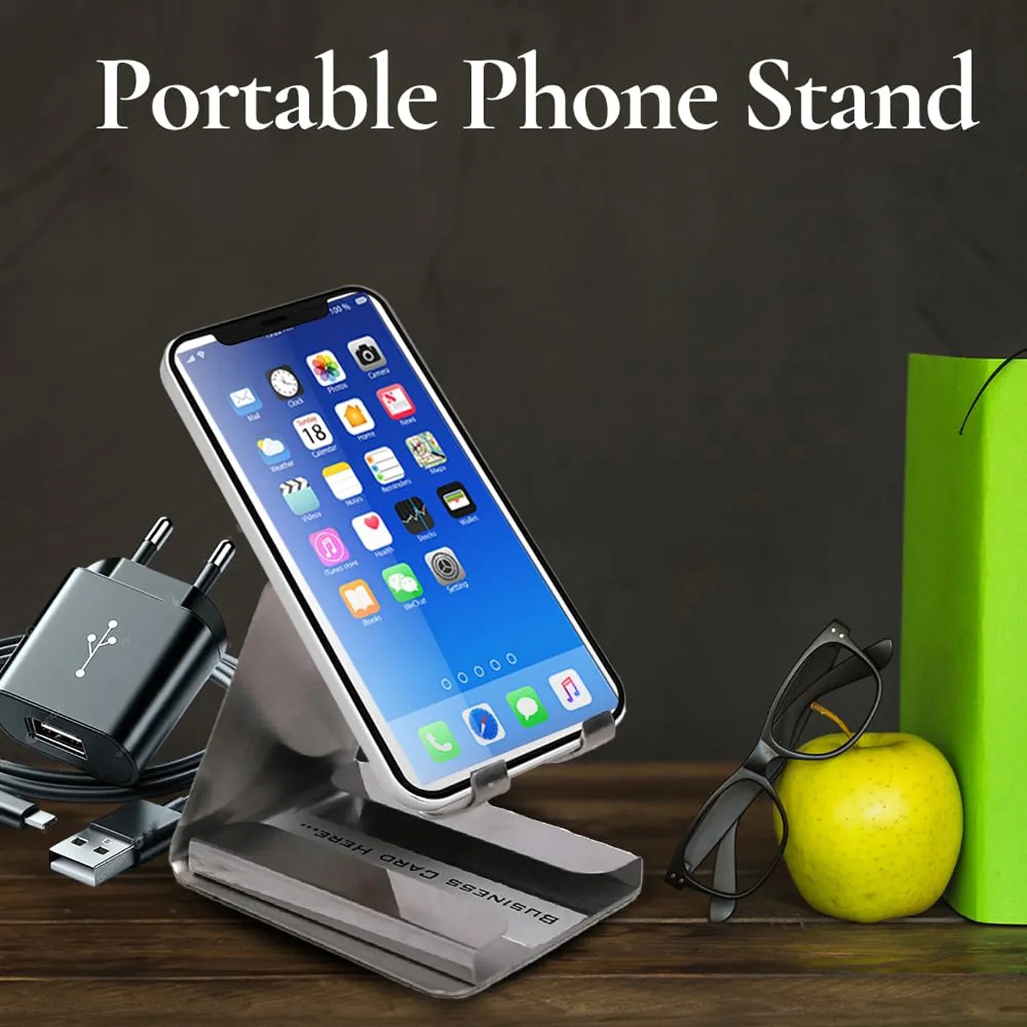 Premium Small Desktop Mobile Phone Stand Holder For Smartphones (1 Pc) - Zidbik