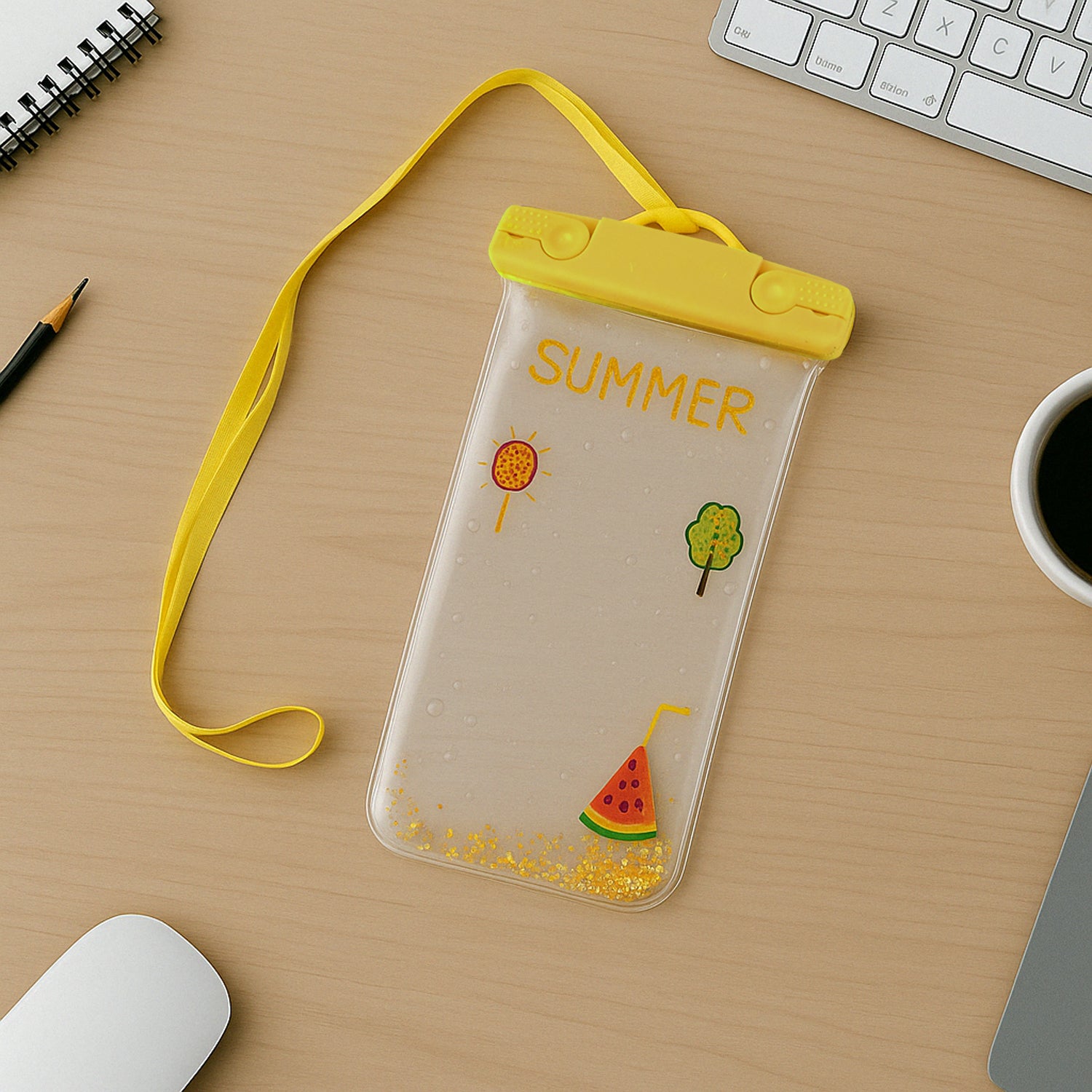 6388a Mix Color Dust Proof Rain Pouch Waterproof Plastic Mobile Cover With Belt Waterproof Phone Pouch Large Phone Waterproof Case Underwater Dry Bag For All Android And Iphone Models - Zidbik