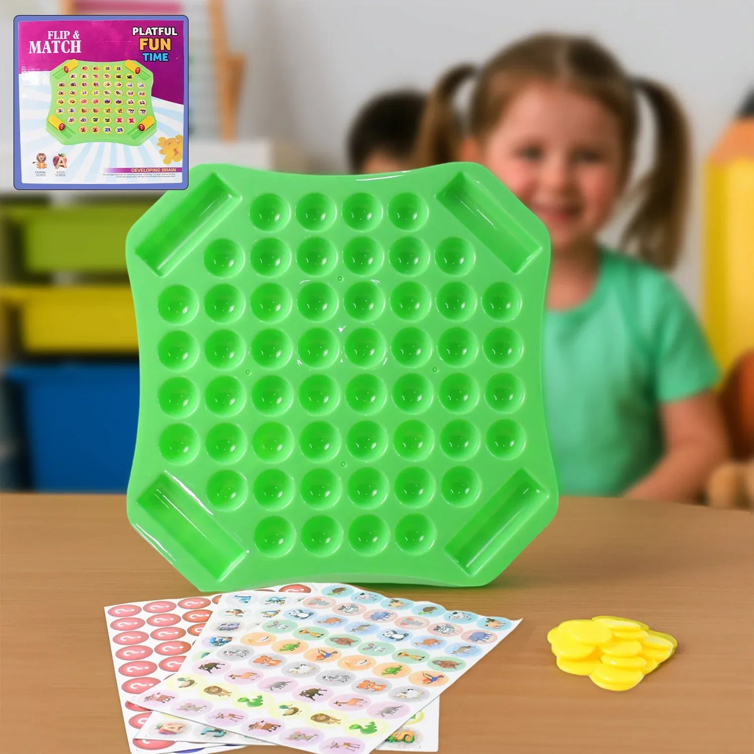 Flip Match Educational Puzzle Game Toy (1 Set) - Zidbik