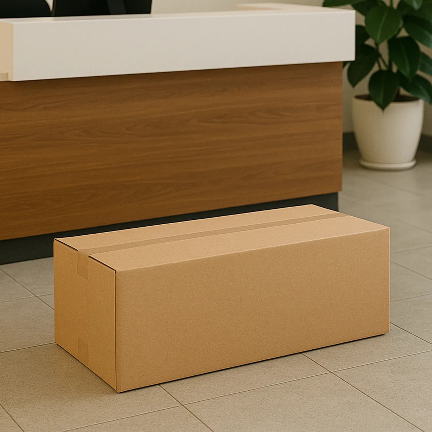 Heavy-duty Brown Box For Product Packing (17x51x26 Cm 1 Pc) - Zidbik