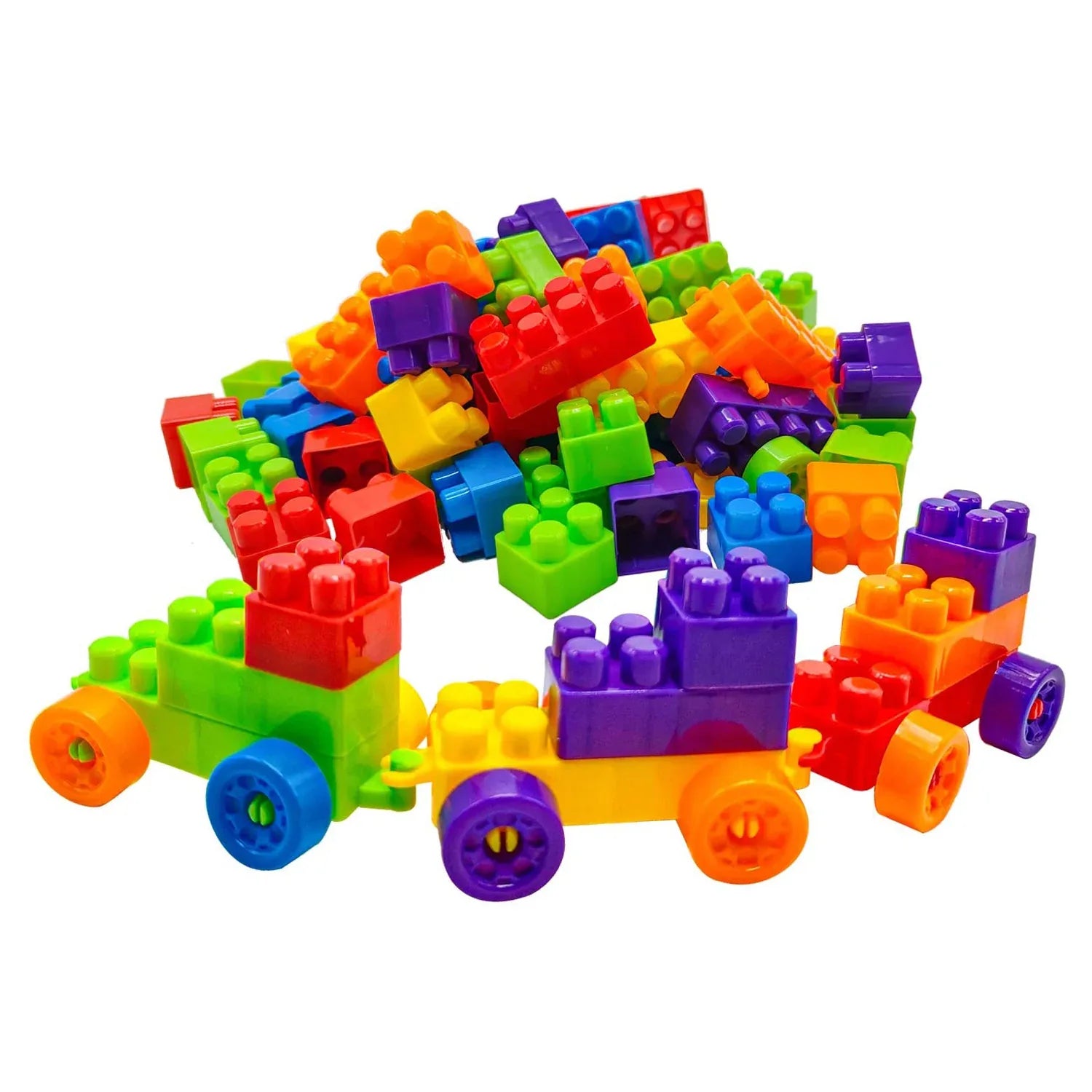 8094 Blocks Set For Kids Play Fun And Learning Blocks For Kids Games For Children Block Game Puzzles Set Boys Children (Multicolor 60 Bricks Blocks) - Zidbik